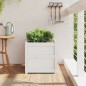 vidaXL Jardineras 2 uds madera maciza de pino blanco 50x50x50 cm vidaXL Jardineras 2 uds madera maciza de pino blanco 50x50x50 cm