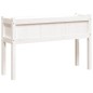 vidaXL Jardinera con patas madera maciza de pino blanco 110x31x70 cm vidaXL Jardinera con patas madera maciza de pino blanco 110x31x70 cm