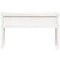 vidaXL Jardinera con patas madera maciza de pino blanco 110x31x70 cm vidaXL Jardinera con patas madera maciza de pino blanco 110x31x70 cm