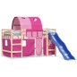 vidaXL Cama alta para niños con túnel madera pino rosa 90x190 cm vidaXL Cama alta para niños con túnel madera pino rosa 90x190 cm