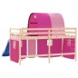 vidaXL Cama alta para niños con túnel madera pino rosa 90x190 cm vidaXL Cama alta para niños con túnel madera pino rosa 90x190 cm