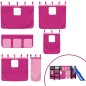 vidaXL Cama alta para niños con cortinas madera pino rosa 90x190 cm vidaXL Cama alta para niños con cortinas madera pino rosa 90x190 cm