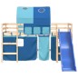 vidaXL Cama alta para niños con túnel madera pino azul 80x200 cm vidaXL Cama alta para niños con túnel madera pino azul 80x200 cm