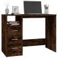 vidaXL Escritorio con cajones contrachapada roble ahumado 102x50x76 cm vidaXL Escritorio con cajones contrachapada roble ahumado 102x50x76 cm