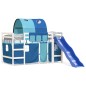 vidaXL Cama alta para niños con túnel madera pino azul 80x200 cm vidaXL Cama alta para niños con túnel madera pino azul 80x200 cm