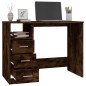 vidaXL Escritorio con cajones contrachapada roble ahumado 102x50x76 cm vidaXL Escritorio con cajones contrachapada roble ahumado 102x50x76 cm