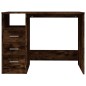 vidaXL Escritorio con cajones contrachapada roble ahumado 102x50x76 cm vidaXL Escritorio con cajones contrachapada roble ahumado 102x50x76 cm