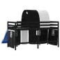 vidaXL Cama alta niños con túnel madera pino blanco negro 80x200 cm vidaXL Cama alta niños con túnel madera pino blanco negro 80x200 cm