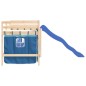 vidaXL Cama alta para niños con cortinas madera pino azul 90x190 cm vidaXL Cama alta para niños con cortinas madera pino azul 90x190 cm