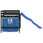 vidaXL Cama alta para niños con cortinas madera pino azul 80x200 cm vidaXL Cama alta para niños con cortinas madera pino azul 80x200 cm
