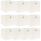 vidaXL Cajas de almacenaje 10 uds tela blanco 32x32x32 cm vidaXL Cajas de almacenaje 10 uds tela blanco 32x32x32 cm