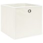 vidaXL Cajas de almacenaje 10 uds tela blanco 32x32x32 cm vidaXL Cajas de almacenaje 10 uds tela blanco 32x32x32 cm