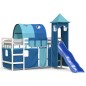 vidaXL Cama alta para niños con torre madera pino azul 80x200 cm vidaXL Cama alta para niños con torre madera pino azul 80x200 cm