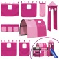 vidaXL Cama alta para niños con torre madera pino rosa 90x200 cm vidaXL Cama alta para niños con torre madera pino rosa 90x200 cm