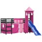 vidaXL Cama alta para niños con torre madera pino rosa 90x190 cm vidaXL Cama alta para niños con torre madera pino rosa 90x190 cm