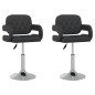 vidaXL Sillas de comedor giratorias 2 unidades cuero sintético negro vidaXL Sillas de comedor giratorias 2 unidades cuero sintético negro