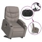 vidaXL Sillón reclinable de masaje elevable tela gris taupé vidaXL Sillón reclinable de masaje elevable tela gris taupé