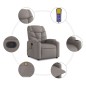 vidaXL Sillón reclinable de masaje elevable tela gris taupé vidaXL Sillón reclinable de masaje elevable tela gris taupé