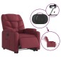 vidaXL Sillón eléctrico reclinable elevable de tela rojo tinto vidaXL Sillón eléctrico reclinable elevable de tela rojo tinto