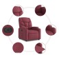 vidaXL Sillón eléctrico reclinable elevable de tela rojo tinto vidaXL Sillón eléctrico reclinable elevable de tela rojo tinto
