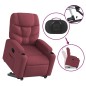vidaXL Sillón eléctrico reclinable elevable de tela rojo tinto vidaXL Sillón eléctrico reclinable elevable de tela rojo tinto