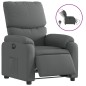 vidaXL Sillón reclinable eléctrico de tela gris oscuro vidaXL Sillón reclinable eléctrico de tela gris oscuro