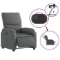 vidaXL Sillón reclinable eléctrico de tela gris oscuro vidaXL Sillón reclinable eléctrico de tela gris oscuro