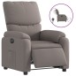 vidaXL Sillón reclinable eléctrico tela gris taupé vidaXL Sillón reclinable eléctrico tela gris taupé