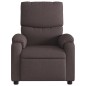 vidaXL Sillón reclinable de masaje eléctrico tela marrón oscuro