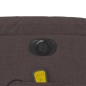 vidaXL Sillón reclinable de masaje eléctrico tela marrón oscuro