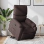 vidaXL Sillón reclinable elevable tela marrón oscuro vidaXL Sillón reclinable elevable tela marrón oscuro