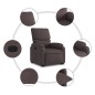 vidaXL Sillón reclinable elevable tela marrón oscuro vidaXL Sillón reclinable elevable tela marrón oscuro