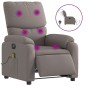 vidaXL Sillón reclinable de masaje eléctrico tela gris taupe vidaXL Sillón reclinable de masaje eléctrico tela gris taupe