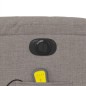 vidaXL Sillón reclinable de masaje eléctrico tela gris taupe vidaXL Sillón reclinable de masaje eléctrico tela gris taupe