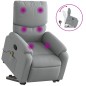 vidaXL Sillón de masaje reclinable de pie de tela gris claro vidaXL Sillón de masaje reclinable de pie de tela gris claro