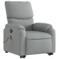 vidaXL Sillón de masaje reclinable de pie de tela gris claro vidaXL Sillón de masaje reclinable de pie de tela gris claro