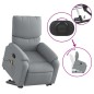 vidaXL Sillón de masaje reclinable de pie de tela gris claro vidaXL Sillón de masaje reclinable de pie de tela gris claro