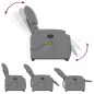 vidaXL Sillón de masaje reclinable de pie de tela gris claro vidaXL Sillón de masaje reclinable de pie de tela gris claro