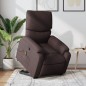 vidaXL Silla de masaje reclinable de pie de tela marrón oscuro vidaXL Silla de masaje reclinable de pie de tela marrón oscuro