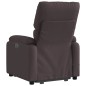 vidaXL Silla de masaje reclinable de pie de tela marrón oscuro vidaXL Silla de masaje reclinable de pie de tela marrón oscuro