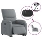 vidaXL Sillón eléctrico reclinable elevable de tela gris claro vidaXL Sillón eléctrico reclinable elevable de tela gris claro