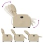 vidaXL Sillón eléctrico reclinable elevable de tela color crema vidaXL Sillón eléctrico reclinable elevable de tela color crema