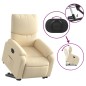 vidaXL Sillón eléctrico reclinable elevable de tela color crema vidaXL Sillón eléctrico reclinable elevable de tela color crema