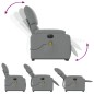 vidaXL Sillón de masaje eléctrico reclinable elevable tela gris claro vidaXL Sillón de masaje eléctrico reclinable elevable tela gris claro