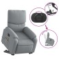 vidaXL Sillón de masaje eléctrico reclinable elevable tela gris claro vidaXL Sillón de masaje eléctrico reclinable elevable tela gris claro