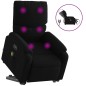vidaXL Sillón de masaje eléctrico reclinable elevable tela negro vidaXL Sillón de masaje eléctrico reclinable elevable tela negro