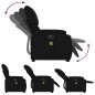 vidaXL Sillón de masaje eléctrico reclinable elevable tela negro vidaXL Sillón de masaje eléctrico reclinable elevable tela negro