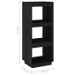 vidaXL Estantería/divisor de espacios madera pino negro 40x35x103 cm vidaXL Estantería/divisor de espacios madera pino negro 40x35x103 cm