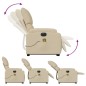 vidaXL Sillón de masaje eléctrico reclinable elevable tela crema vidaXL Sillón de masaje eléctrico reclinable elevable tela crema