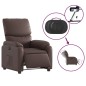 vidaXL Sillón reclinable eléctrico de cuero sintético marrón vidaXL Sillón reclinable eléctrico de cuero sintético marrón